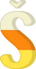 Candy corn Letter Š