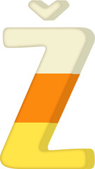 Candy corn Letter Ž