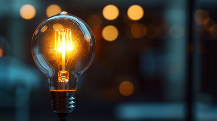 An electric bulb symbol of invention and inspiration