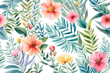 Foto auf Acrylglas seamless floral pattern © muzamli art