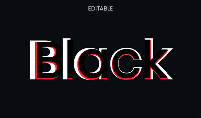 Editable Black Text Effect 