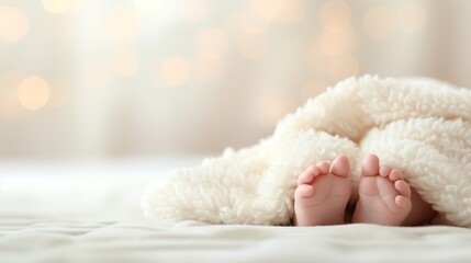 Les pieds d'un bébé nouveau né - obrazy, fototapety, plakaty