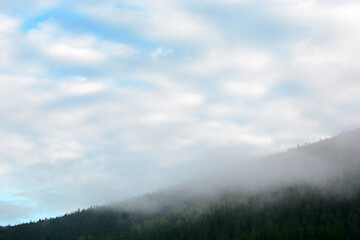 Obraz na płótnie Canvas Mountain landscape against a blue sky. 