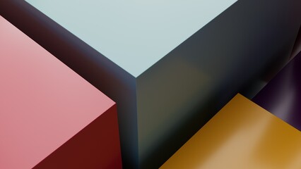 Fototapeta premium colorful abstract urban 3d cubes