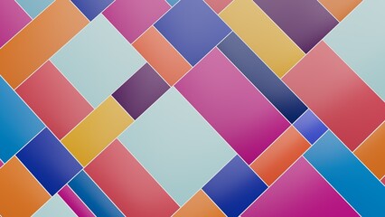 colorful fields, abstract geometric landscape, rectangles pattern 