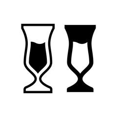 Water glass icon vector. Drink glass flat pictogram. Drink glass symbol