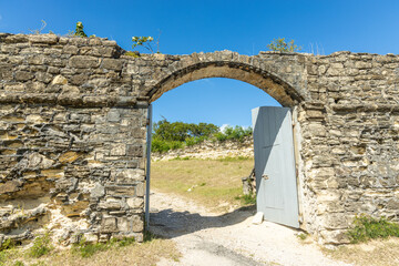 Doorway to Fort James on the island of Antigua in the Caribbean.