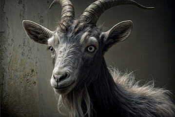 close up of a goat