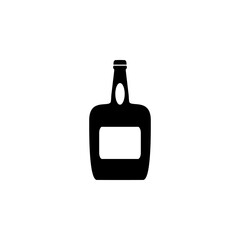 Glass bottle of alcohol drink