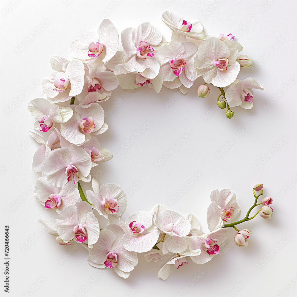 Wall mural letter c in orchids