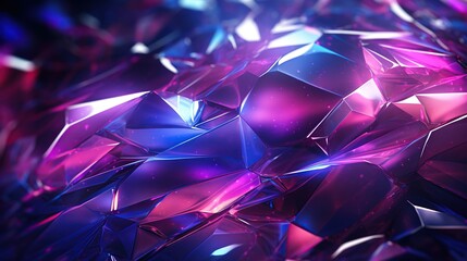 Obraz premium Neon vibrant geometric shapes background. Created with Generative AI