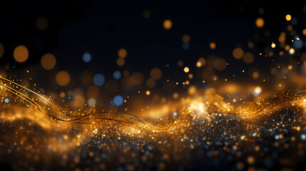 Featuring stunning soft bokeh lights and shiny elements. Abstract festive and new year background