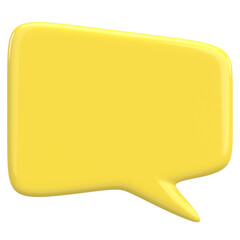 Speech Bubble. Text Box. 3D Illustration.