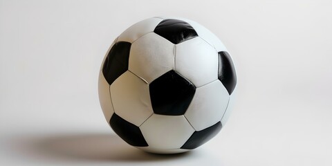 Classic soccer ball on a clean background. perfect for sports themes. simple and iconic design. AI