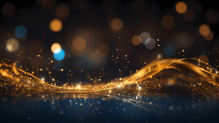 Fototapeta na wymiar Featuring stunning soft bokeh lights and shiny elements. Abstract festive and new year background