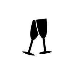 Wine Glasses Icon.