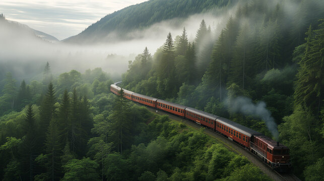 Image of traveling using a train