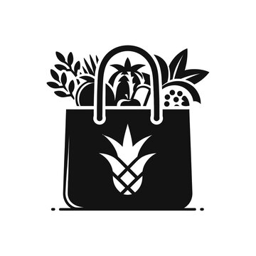 Bag of groceries icon