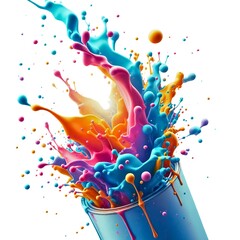 paint splash in a bucket