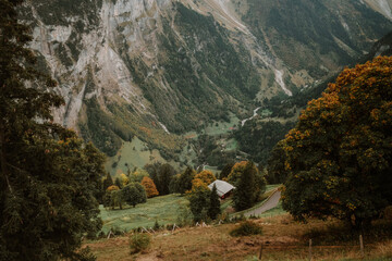 landscape in the swiss alps of jungfraujoch