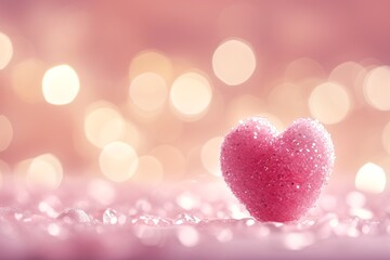 Pink sugar heart on the background of the side. The concept of Valentine's Day. copy space