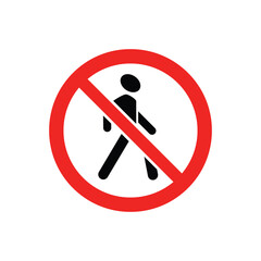 Road signs. Pedestrians prohibited.