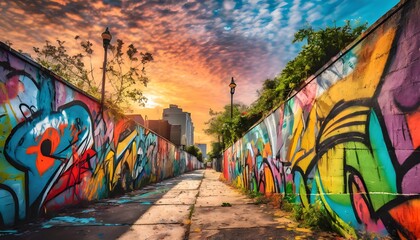 Obraz premium Urban Renewal: Graffiti Art Texture