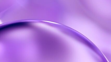 Essential cosmetic oil bubbles floating in water. Purple liquid sphere shaped, fluid flow background. Moisturizing hydrating collagen cream. Skin care serum beauty care vitamin concept 3d illustration
