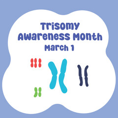 For the celebration of Trisomy Awareness Month, this vector image is perfect.