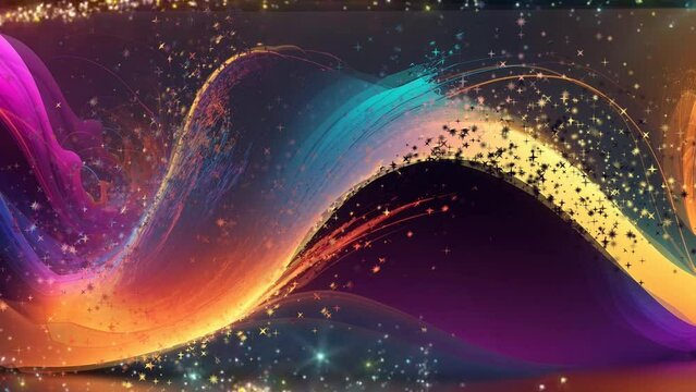 abstract background with colorful wave, Seamless Animation Video Background in 4K Resolution	