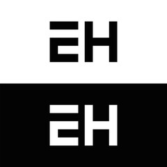 Obraz premium EH logo. E H design. White EH letter. EH, E H letter logo design. Initial letter EH linked circle uppercase monogram logo. E H letter logo vector design. top logo, Most Recent, Featured,