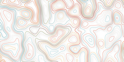 Topographic map. Grid, texture, relief contour. Land territory topography vector graphic background or cartography contour topographical pattern wallpaper