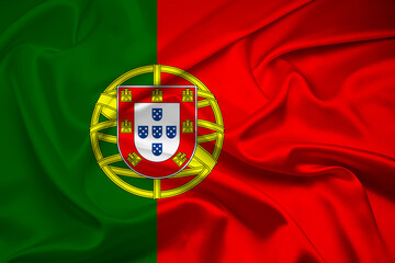 Flag Of Portugal, Portugal flag, National flag of Portugal. fabric flag of Portugal.