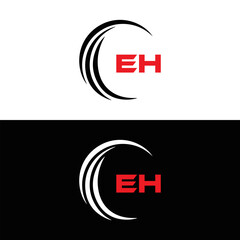 EH logo. E H design. White EH letter. EH, E H letter logo design. Initial letter EH linked circle uppercase monogram logo. E H letter logo vector design. top logo, Most Recent, Featured,