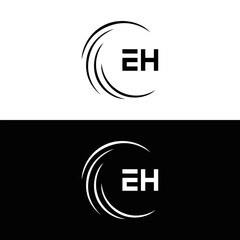 EH logo. E H design. White EH letter. EH, E H letter logo design. Initial letter EH linked circle uppercase monogram logo. E H letter logo vector design. top logo, Most Recent, Featured,