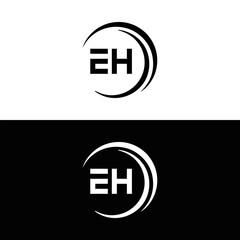 EH logo. E H design. White EH letter. EH, E H letter logo design. Initial letter EH linked circle uppercase monogram logo. E H letter logo vector design. top logo, Most Recent, Featured,
