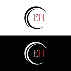 EH logo. E H design. White EH letter. EH, E H letter logo design. Initial letter EH linked circle uppercase monogram logo. E H letter logo vector design. top logo, Most Recent, Featured,