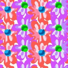 Vibrant pink floral pattern.