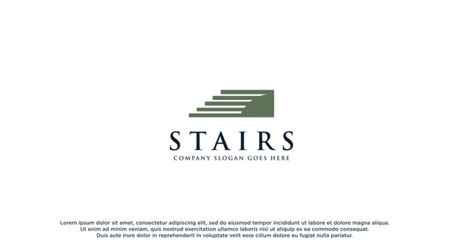 Stairs in archway Religion Logo abstract design vector template. Hope Logotype concept icon Negative space style.