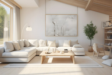 Obraz premium A Scandinavian living room