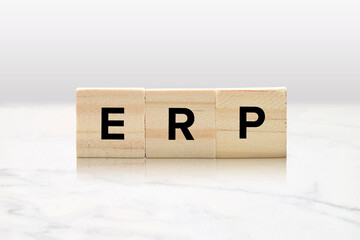 ERP on Wooden Tiles - Exposure and Response Prevention Concept - Enterprise Resource Planning...