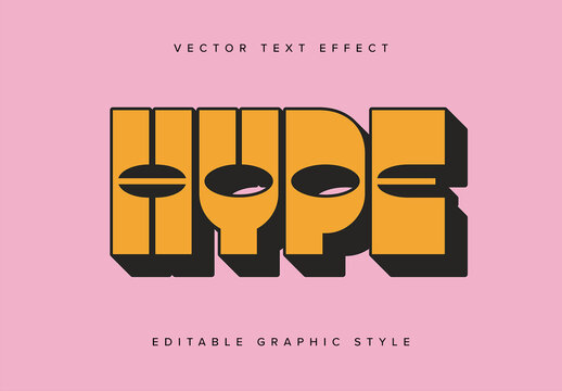 Bold 3d Text Effect Mockup 