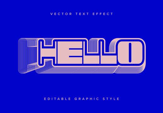 3d Layered Text Effect Mockup 