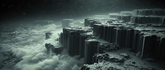 Monolithic Basalt Columns by Starlight