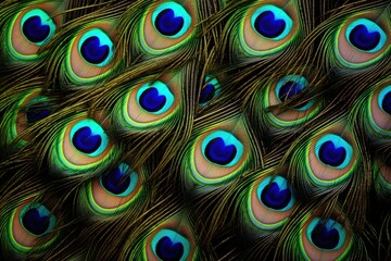 Peacock feather background, Abstract peacock feather, Ai generated