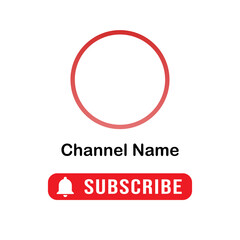 Logo, channel name and subscribe button, you tube banner 