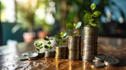 Maximize your long-term earnings by investing in a retirement fund that offers high interest rates and dividends, while also taking advantage of the upward trend in dividend taxes. - obrazy, fototapety, plakaty