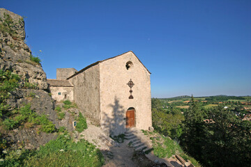 Fototapeta na wymiar Chapelle sur le Causse du Larzac, le Caylar, Hérault, Occitanie, Languedoc Roussillon, Artenseo