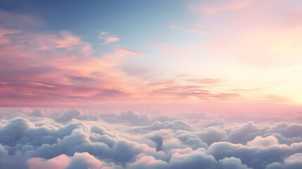 Pink clouds in the sky - obrazy, fototapety, plakaty