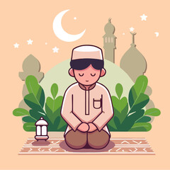 muslim boy praying